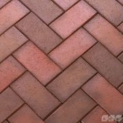 Клинкер тротуарный красный флешинг «Ноттингем» 0,51NF 200*100*50 МПа-8 (540шт/10,8 кв.м.)
